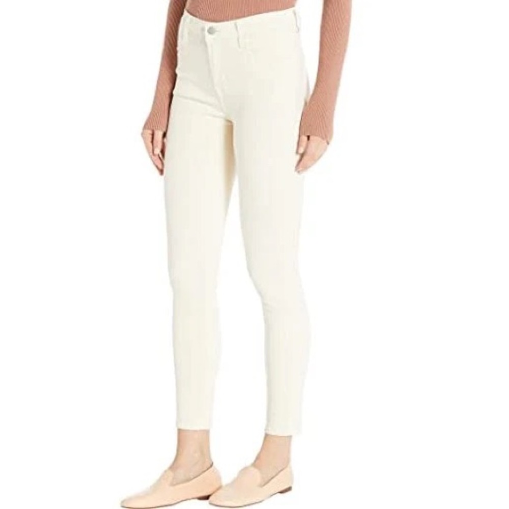 J Brand Alana High-Rise Crop Macadamia White Skinny Jeans